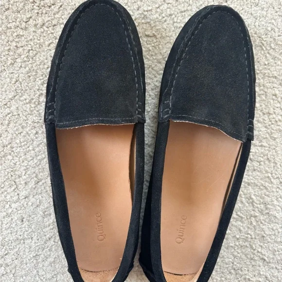 NWOT Quince Black Suede driving Loafer - Picture 2 of 6